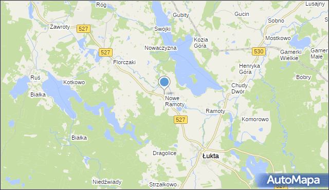 mapa Nowe Ramoty, Nowe Ramoty na mapie Targeo